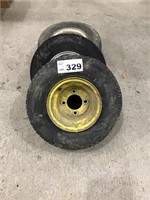 3 LAWN MOWER TIRES AND RIMS