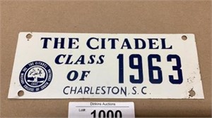 The Citadel class of 1963 sign