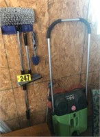 Hose end, broom, squeegie, outdoor sweeper (items
