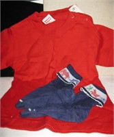 Vtg Buster Brown Sz 1 T-shirt & blue Socks