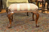 ENGLISH 19TH C CARVED FOOT STOOL