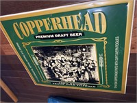 Copperhead Premium Draft Beer Metal Sign