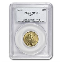 2003 1/4 Oz American Gold Eagle Ms-69 Pcgs