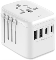 NEW $36 Universal Travel Adapter Plug w/USB & USBC