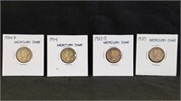 1934 P&D and 1937 P&S Mercury Dimes