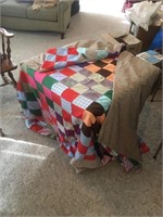 hand stitched quilt