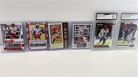 6-PATRICK MAHOMES NFL CARDS 2 ARE GRADED