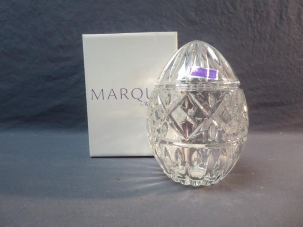 Marquis By Waterford Clear Glass Egg Made In