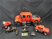 (3) Remote Control Trucks and Childs Toy