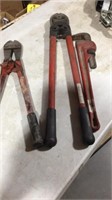 PIPE WRENCH & BOLT CUTTERS