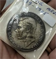 1945 George VI defense medal coin
