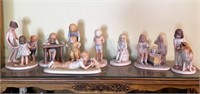(9) 1980's Frances Hook Children Figurines