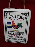 8.5" x 12" Welcome To Our Farm House Metal Sign
