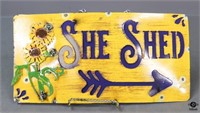 Cut Metal "She Shed" Sign