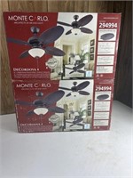 Two Monte Carlo 42” outdoor ceiling fans