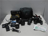 Assorted Cameras & Accessories Untested