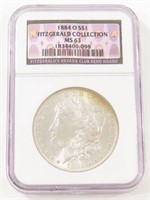 1884-O MORGAN DOLLAR FITZGERALD CASINO COLLECTION