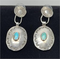 Sterling Silver Turquoise Navajo earrings
