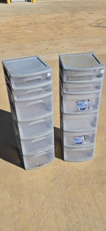 2 Each Sterilite 6 Drawer Containers