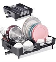 ($49) TOOLF Extendable Dish Rack, Dual Part Dish