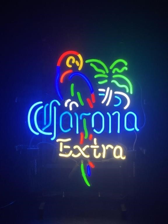Fluorescent Neon Corona Sign