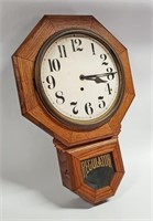 ANTIQUE INGRAHAM REGULATOR WALL CLOCK