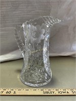 Cut glass vase