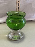 Green Compote with controlled bubble crystal base