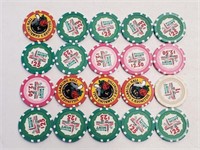 20 Las Vegas Nevada Casino Chips