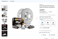 B2576  Power Stop Z36 Brake Pad and Rotor Kit