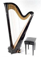 Salvi Harp w/ Bench and Case- As Is.