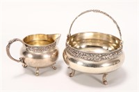 Lovely Faberge Silver Milk Jug and Sugar Bowl,
