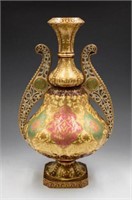 Tiffany & Co Alhambra Gilded Vase, Missing Lid.