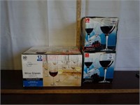 New Mainstays 12 pack of wine glasses & 2 boxes