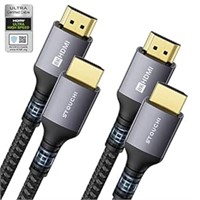 8K HDMI Cables Pack of 2 6.6FT
