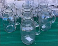 11 - LOT OF 7 GLASS MUGS (Y36)