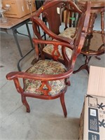 old oak chair with casters