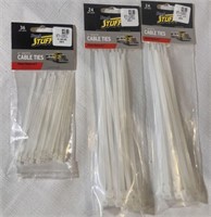 Cable Ties BUNDLE 1x4"(36pk.) / 2x(7”(24pk.)) WHT