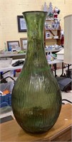 Large decorative green colored vase 30 inches