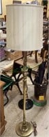 Vintage brass parlor lamp with shade 58 inches