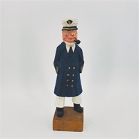 Carved Wood Boat Captain