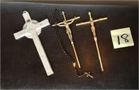 Crucifix and Rosary Bead Lot