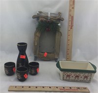 Sake Set   Sled Picture Frame   Dish