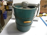 Old Green Paint White Mountain Ice Cream Maker