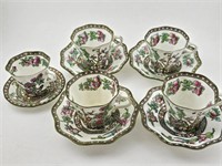 Coalport Indian Tree Teacups/Saucers