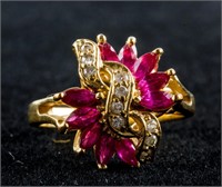 Lady's Ruby Ring with 2 Marks