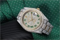 Rolex Men Datejust Diamond Watch 12 ct