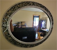 Mirror in plastic frame. 34"×28".