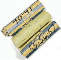 (3) Roll Mixed Dates 1940's/1950's Jefferson Lot