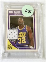 Karl Malone - Fleer Game Used Jersey Fusion Swatch